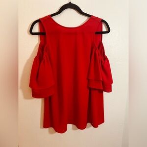 Michael Kors Red Off Shoulder Top